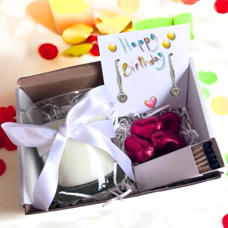 Image of Aye Do Gifts Happy Birthday Party Earrings Gift Hamper 3555 White female One Size