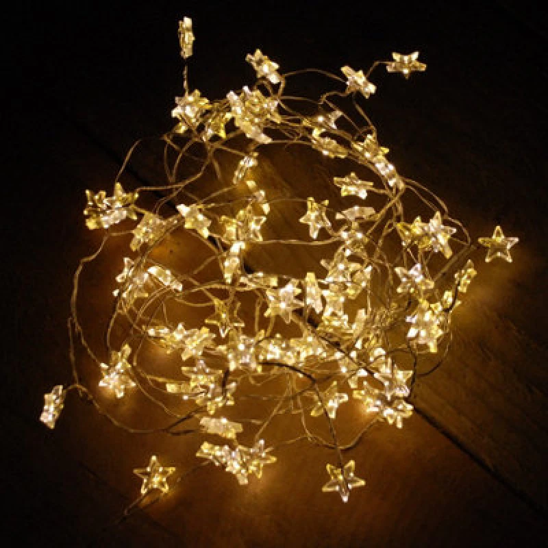 Image of Samuel Alexander 80 LED (2M) Outdoor Warm White Star Cluster Christmas Lights Microbrights Timer