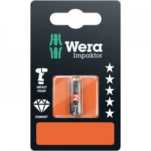 Image of Wera 851/1 IMP DC SB SiS Philips bit PH 2 Tool steel alloyed, DLC coated D 6.3