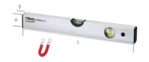 Image of Beta Tools 1696B Aluminium Spirit Level Magnetic Base 200mm 016960202