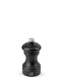 Image of Manual salt mill, beech wood with matte Black finish, 10cm Bistro