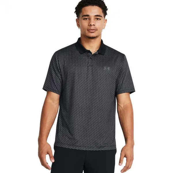 Image of Under Armour Perf 3.0 Printed Polo Black/CASTLEROCK - XXL