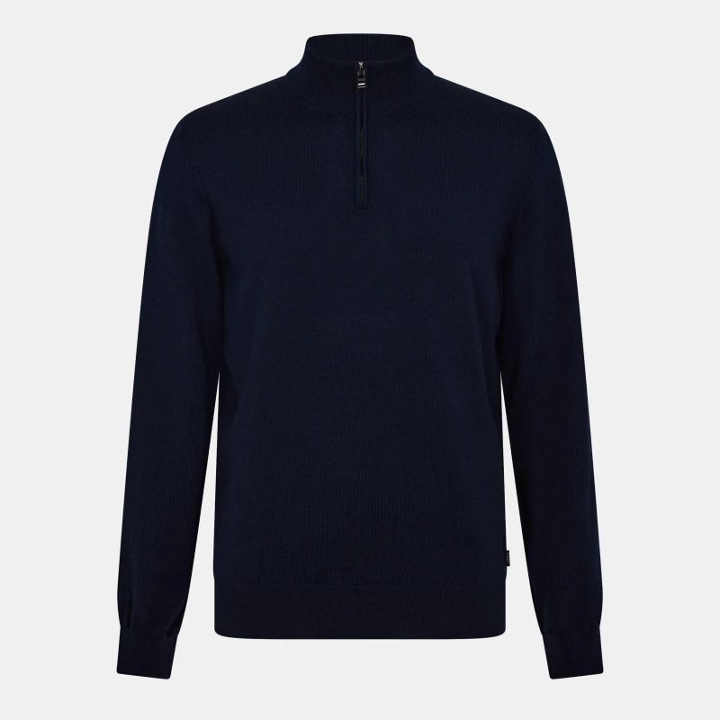 Image of Boss Mens Ebenji Crew Neck Jumper Dark Blue male Large