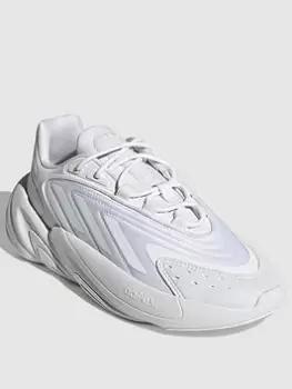 Image of adidas Originals Junior Ozelia Trainers - Triple/White, Triple White, Size 4