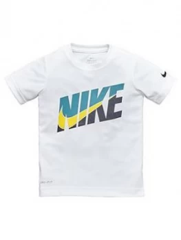 Image of Nike Younger Boys Performance T-Shirt - White, Size 5-6 Years