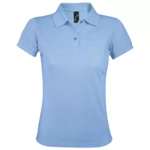 Image of SOLs Womens/Ladies Prime Pique Polo Shirt (XXL) (Sky Blue)