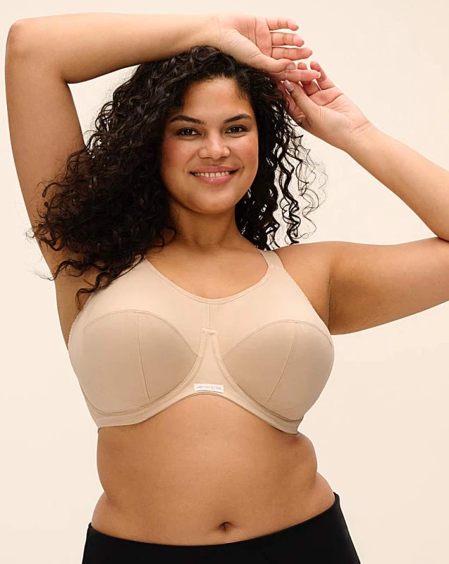 Image of Elomi Elomi Energise Wired Sport Bra Nude Nude - Elomi - Size: 40GG Nude Female 40GG GU25142