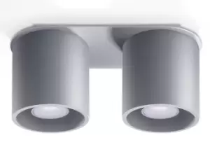 Image of Orbis 2 Light Suface Mounted Downlight Grey, GU10