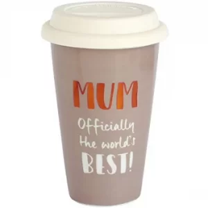 Image of Arora Ultimate Gift for Girls 8704 Worlds Best Mum Ceramic Travel Mug, 500 milliliters