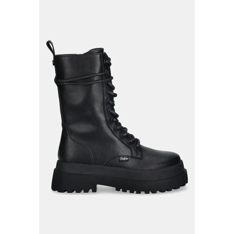 Image of Buffalo Womens boots Buffalo Pluto Lace Up Mid Noir Female 40