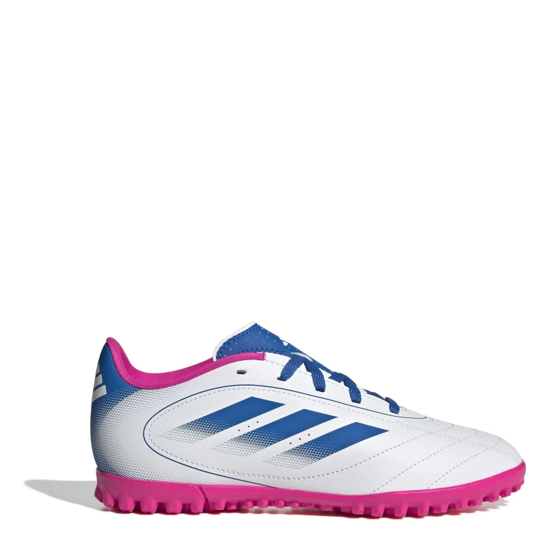 Image of adidas Goletto Juniors Astro Turf Football Boots White/Blue/Pink male 3 (35.5)