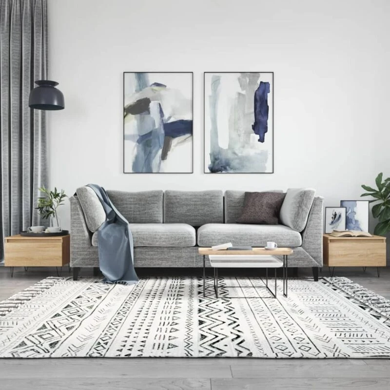 Image of vidaXL Coffee Tables 2 Pcs Sonoma Oak 50x46x35cm Engineered Wood, Brown 830867