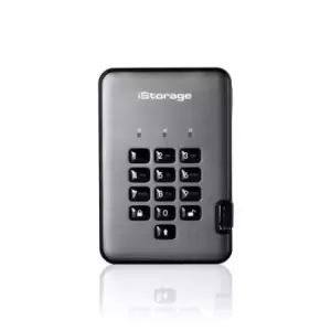 Image of iStorage diskAshur PRO2 256-bit 512GB USB 3.1 FIPS Level 3 certified secure encrypted solid-state drive IS-DAP2-256-SSD-512-C-X