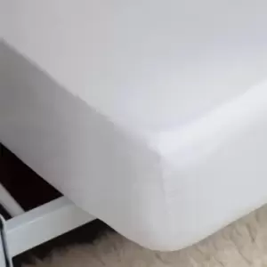 Image of 400 Thread Count Egyptian 100% Cotton Fitted Bed Sheet White / Super King / Standard Fit (30cm / 12")