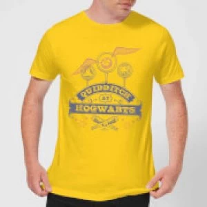 Image of Harry Potter Quidditch At Hogwarts Mens T-Shirt - Yellow - L - Yellow