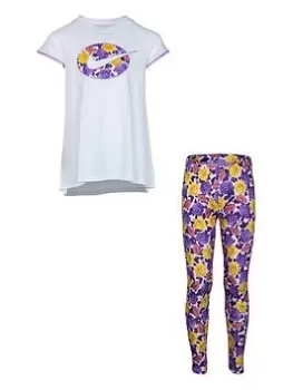 Image of Nike Younger Girls Iconclash Tunic & Legging Set, Violet, Size 4-5 Years, Women