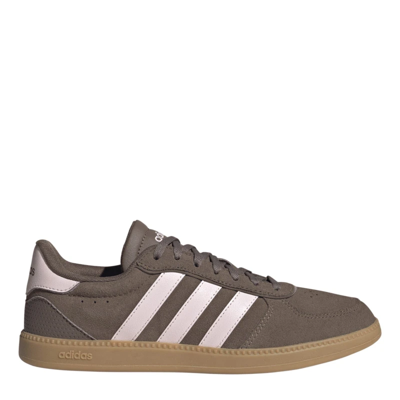 Image of adidas Breaknet Sleek Suede Womens Shoes Brown/Pink female 6 (39.3)