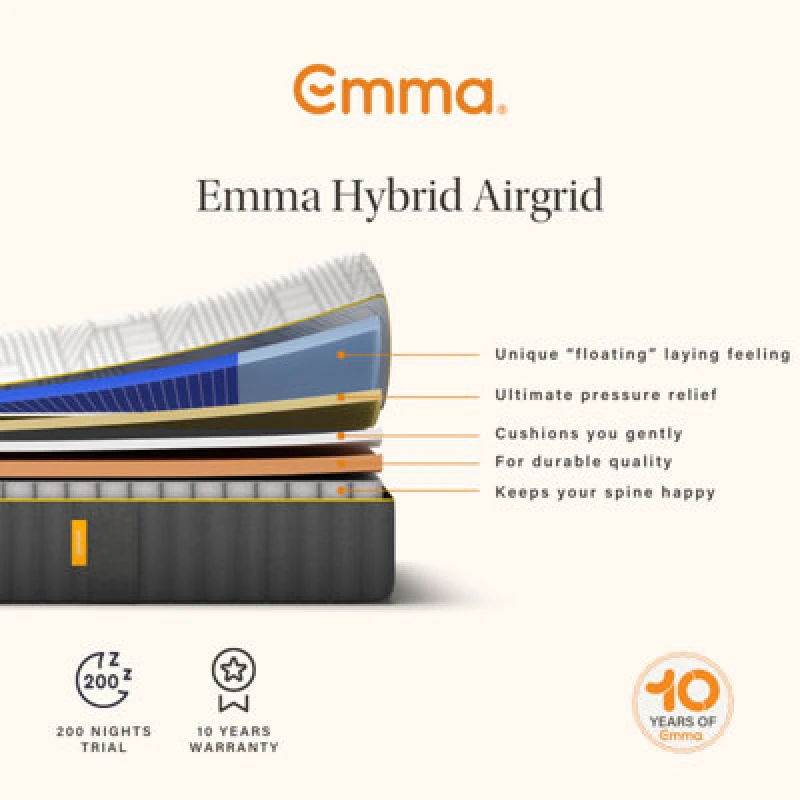 Image of Emma Original Elite Roll Packed Mattress Single Size - 090X190