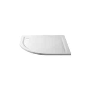 Image of 900x760mm Left Hand Offset Quadrant Stone Resin Shower Tray- Pearl