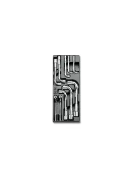 Image of Beta Tools T77 10pc Dbl End Offset Hex Socket Wrench Set in Tray for Roller Cabs