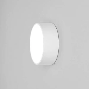 Image of LED 1 Light Outdoor Small Flush Light Textured White IP65