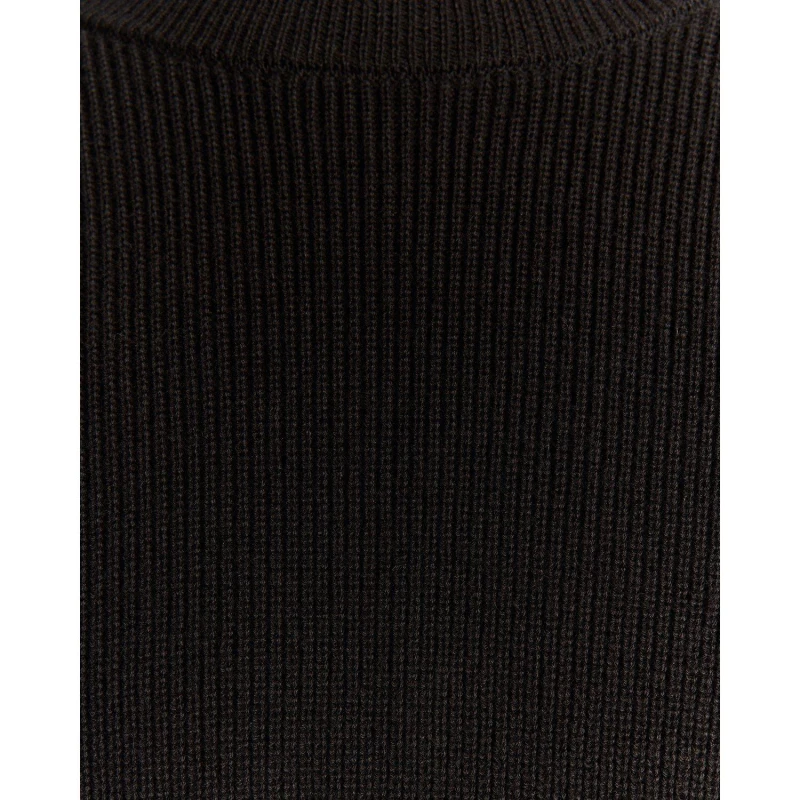 Image of Lyle and Scott Mens Rib Crew Neck Jumper Black Ice male XS