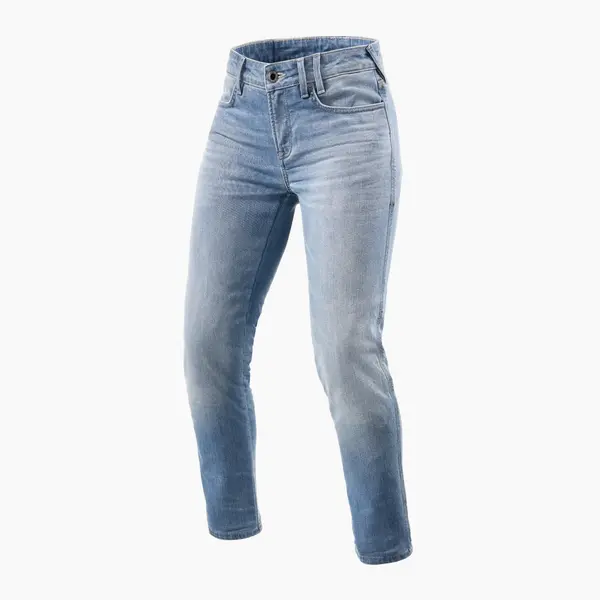 Image of REV'IT! Jeans Shelby 2 Ladies SK Light Blue Used Motorcycle Jeans Size L32/W29