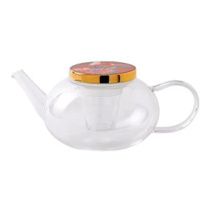 Image of Wedgwood Paeonia Blush Glass Teapot Pink