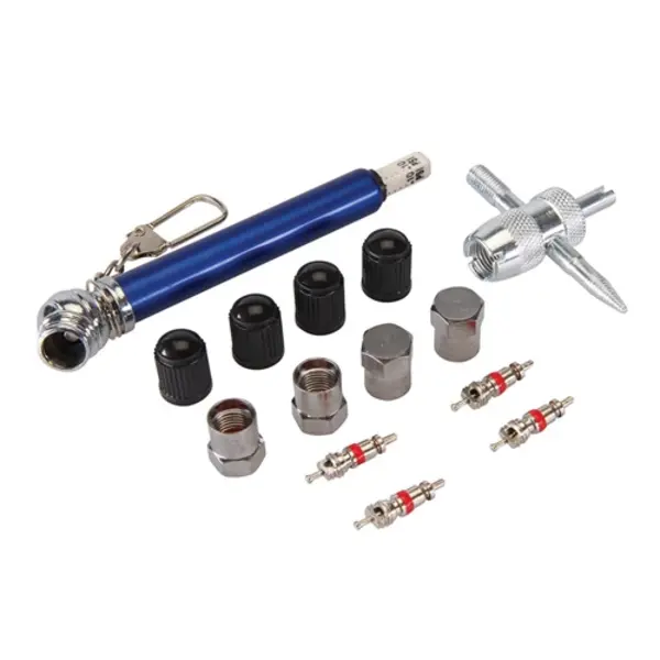 Image of Silverline Tyre Valve Repair Kit 14pce - 10 - 50psi