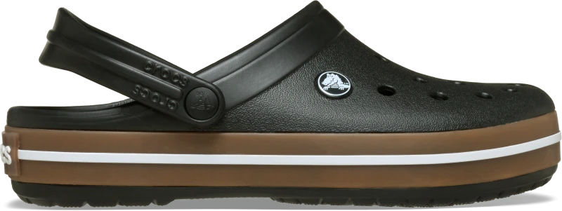 Image of Crocs Unisex Crocband Gum Clogs Black W8/M7