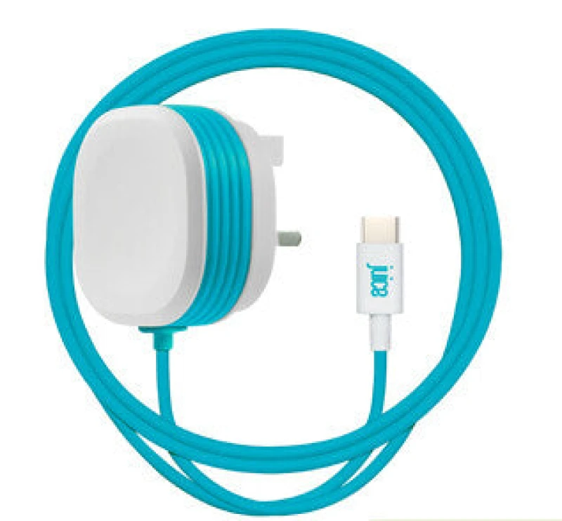 Image of Juice Juice 25W Type C Mains Wall Charger And Cable - Blue & White