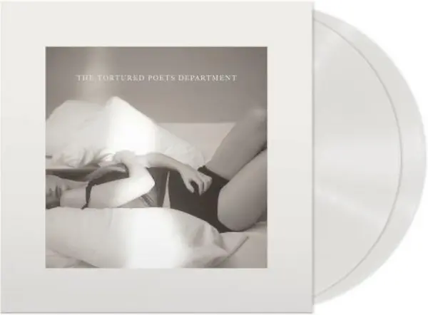Image of Taylor Swift The Tortured Poets Department - Ghosted White Vinyl - Sealed 2024 UK 2-LP vinyl set 602458933314