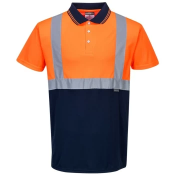 Image of S479ONRXXXL - sz 3XL Two-Tone Polo - Orange/Navy - Portwest