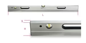 Image of Beta Tools 1696S Aluminium Levelling Staff - 2 Vials 1500mm 016960415