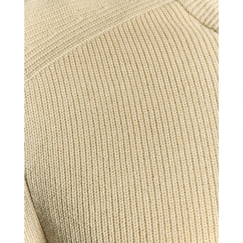 Image of Lyle and Scott Mens Rib Crew Neck Jumper Grey Taupe male S