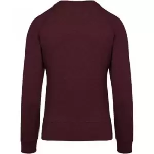 Image of Kariban Womens/Ladies Organic Raglan Sweatshirt (XL) (Wine Heather)