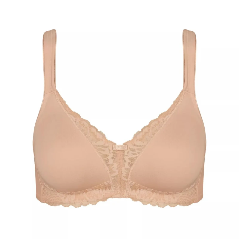Image of Triumph Modern Lace + Cotton Bra Without Underwiring beige Women 34B;36B;34C;36C;38C;34D;36D;38D;34DD;38DD