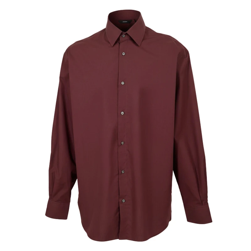 Image of Boss Mens Netstat Long Sleeve Oxford Shirt Open Brown male S