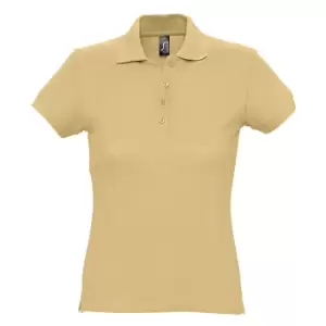 Image of SOLS Womens/Ladies Passion Pique Short Sleeve Polo Shirt (L) (Sand)