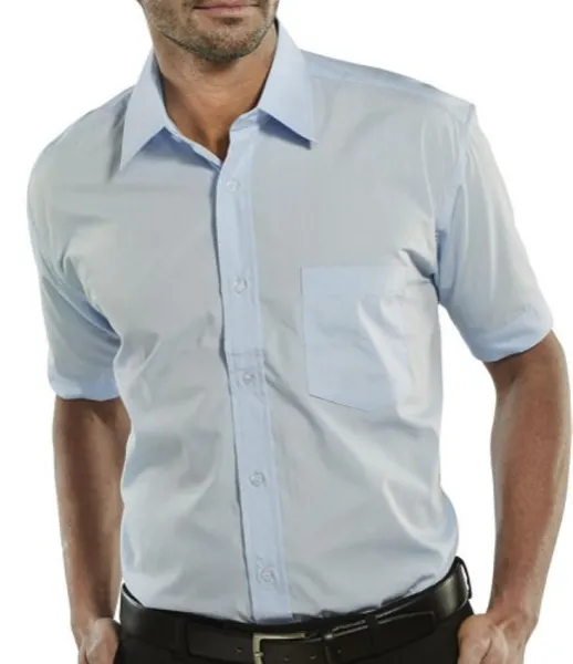 Image of Beeswift Beeswift Classic Short Sleeve Shirt Sky Blue 16.5 CSSSB16.5