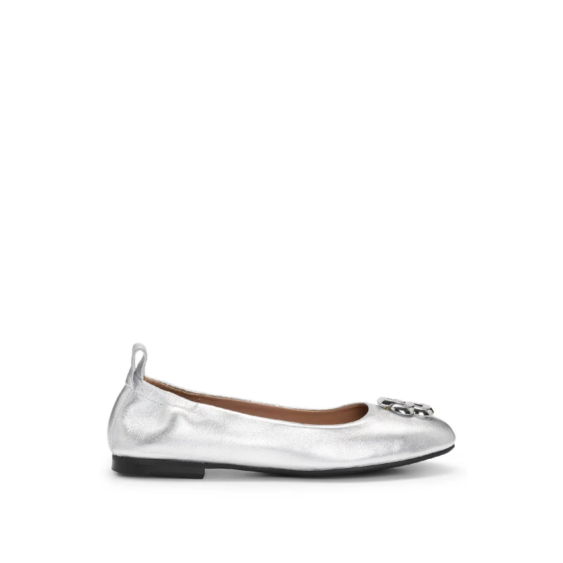 Image of Boss Womens Dasy Ballerina Slider Slippers Silver female 3 (36)