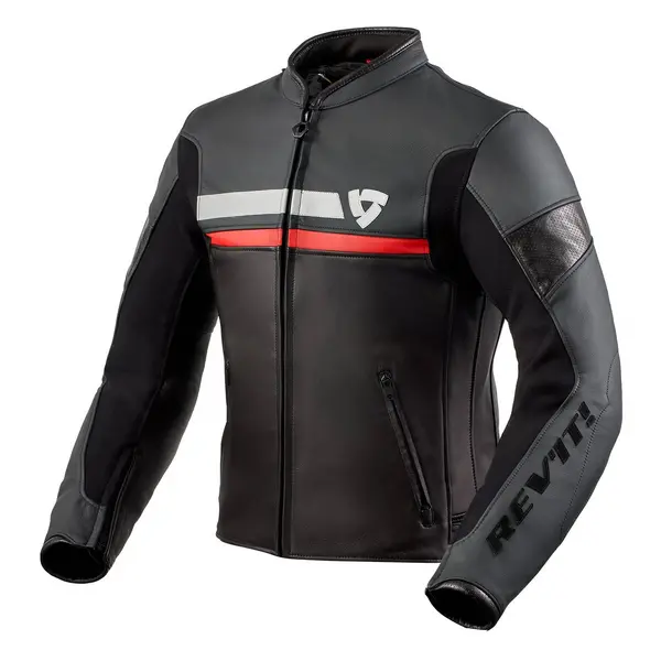 Image of REV'IT! Mile Jacket Black Red Size 54