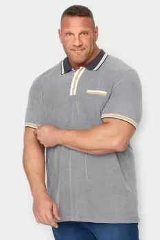 Image of Stripe Placket Polo Shirt