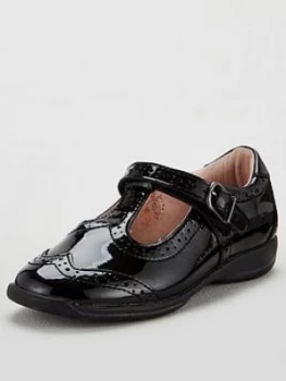 Image of Lelli Kelly Jennette T-Bar School Shoes - Black Patent, Size 9 Younger