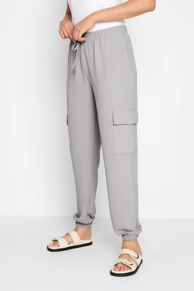 Image of Long Tall Sally Cuffed Utility Jogger - Grey, Size 22, Length 36, Women
