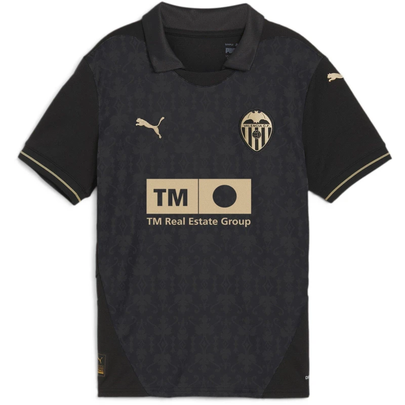 Image of Puma Valencia Away Shirt 2024 2025 Juniors - Black 9 - 10 Years