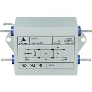 Image of EMI filter flame retardant 250 V AC 10 A 3.6 mH L