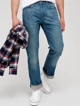 Image of Levis 527 Slim Fit Boot Cut Jeans - Vintage Wash, Explorer, Size 30, Inside Leg Regular, Men