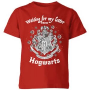 Image of Harry Potter Waiting For My Letter From Hogwarts Kids T-Shirt - Red - 9-10 Years
