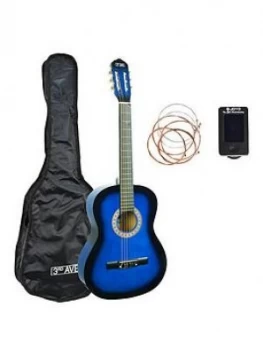 Image of 3Rd Avenue 3Rd Avenue Full Size Classical Guitar Pack - Blueburst With Free Online Music Lessons